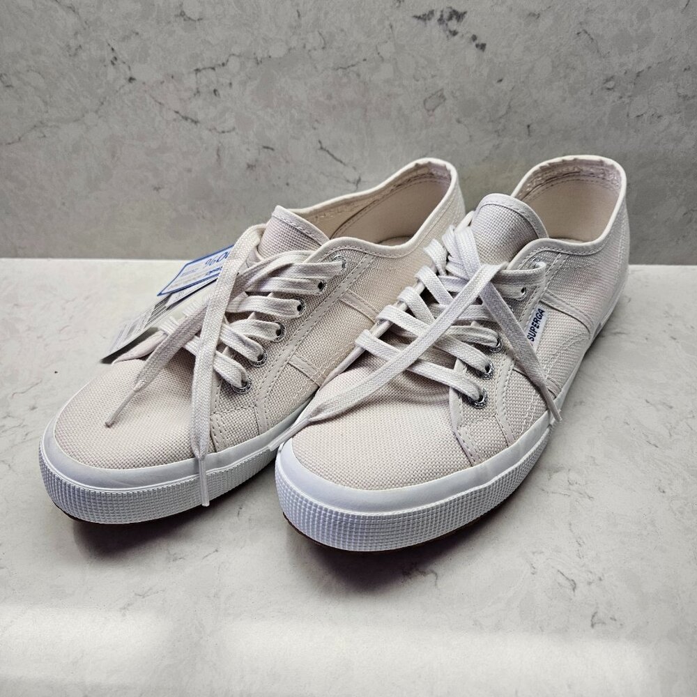 Superga Cotu Classic 2750 Pale Pink Premium Cotton Canvas Lace Up Sneaker 10